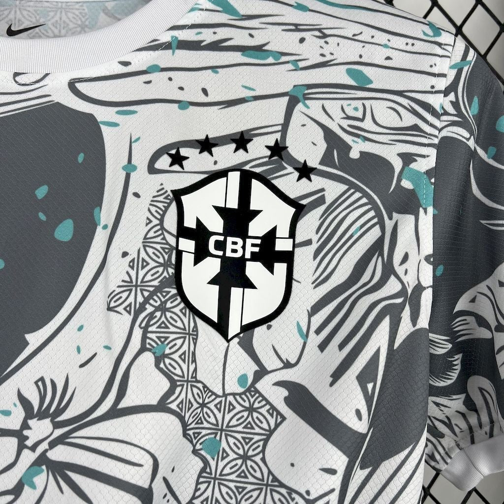 MAILLOT CONCEPT BRÉSIL OISEAUX - BLANC